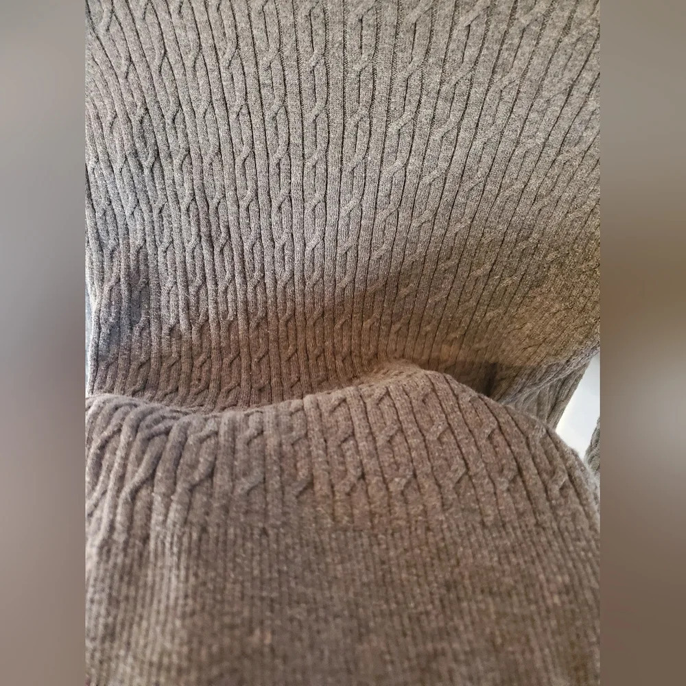 Talbots Grey Ribbed Turtleneck Sweater - Picture 9 of 10